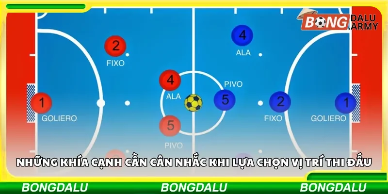 Những khía cạnh cần cân nhắc khi lựa chọn vị trí thi đấu